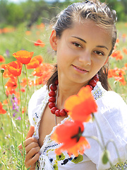 Sima enjoys a relaxing weekend,   sunbathing among the flowery fields for   her debut series.